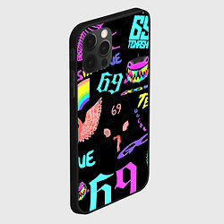 Чехол для iPhone 12 Pro Max 6ix9ine logo rap bend, цвет: 3D-черный — фото 2