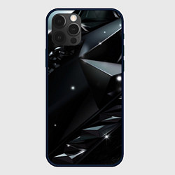 Чехол для iPhone 12 Pro Max Black luxury abstract, цвет: 3D-черный