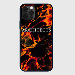 Чехол для iPhone 12 Pro Max Architects red lava, цвет: 3D-черный