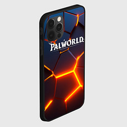 Чехол для iPhone 12 Pro Max Palworld logo разлом плит, цвет: 3D-черный — фото 2