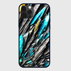Чехол для iPhone 12 Pro Max Камень и драгоценные кристаллы, цвет: 3D-черный