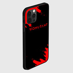 Чехол для iPhone 12 Pro Max Биомутант краски красные, цвет: 3D-черный — фото 2