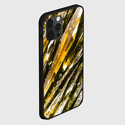 Чехол для iPhone 12 Pro Max Драгоценные кристаллы жёлтые, цвет: 3D-черный — фото 2