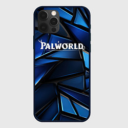 Чехол для iPhone 12 Pro Max Palworld логотип синий абстрактный фон, цвет: 3D-черный