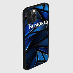 Чехол для iPhone 12 Pro Max Palworld логотип синий абстрактный фон, цвет: 3D-черный — фото 2
