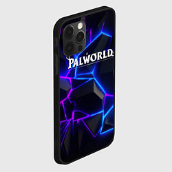 Чехол для iPhone 12 Pro Max Palworld логотип на ярких неоновых плитах, цвет: 3D-черный — фото 2