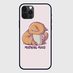 Чехол для iPhone 12 Pro Max Morning mood - cat, цвет: 3D-черный