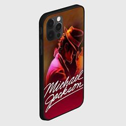 Чехол для iPhone 12 Pro Max Michael Jackson нарисованный кистью, цвет: 3D-черный — фото 2