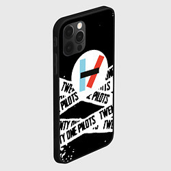 Чехол для iPhone 12 Pro Max Twenty one pilots stripes steel, цвет: 3D-черный — фото 2