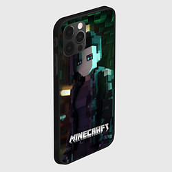 Чехол для iPhone 12 Pro Max Minecraft matrix, цвет: 3D-черный — фото 2