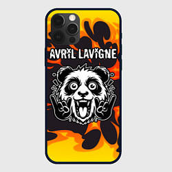Чехол для iPhone 12 Pro Max Avril Lavigne рок панда и огонь, цвет: 3D-черный