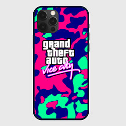Чехол для iPhone 12 Pro Max GTA vice city камуфляж, цвет: 3D-черный