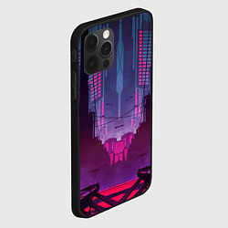 Чехол для iPhone 12 Pro Max Кибер город, цвет: 3D-черный — фото 2