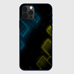Чехол для iPhone 12 Pro Max Нано соты и неон, цвет: 3D-черный