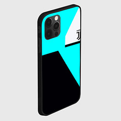 Чехол для iPhone 12 Pro Max Juventus sport geometry fc, цвет: 3D-черный — фото 2