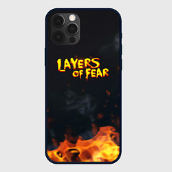 Чехол для iPhone 12 Pro Max Layers of Fear огненный стиль хоррор, цвет: 3D-черный