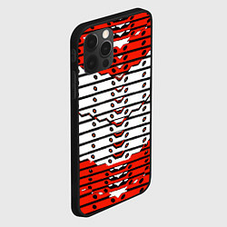 Чехол для iPhone 12 Pro Max Красно-белая техно броня, цвет: 3D-черный — фото 2
