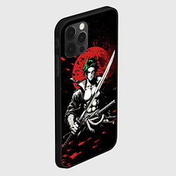 Чехол для iPhone 12 Pro Max Ван пис - Зоро самурай, цвет: 3D-черный — фото 2