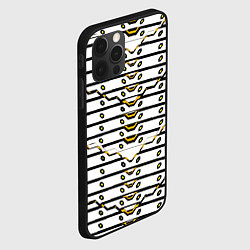 Чехол для iPhone 12 Pro Max Жёлто-белая техно броня, цвет: 3D-черный — фото 2