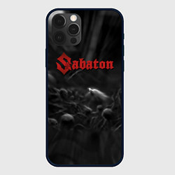 Чехол для iPhone 12 Pro Max Sabaton rock steel band, цвет: 3D-черный