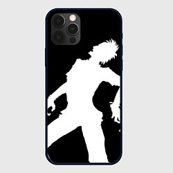 Чехол для iPhone 12 Pro Max Силуэт зомби с телефоном, цвет: 3D-черный
