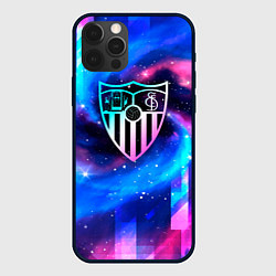 Чехол для iPhone 12 Pro Max Sevilla неоновый космос, цвет: 3D-черный
