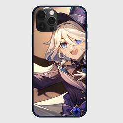 Чехол для iPhone 12 Pro Max Genshin Impact Furina happy smile, цвет: 3D-черный