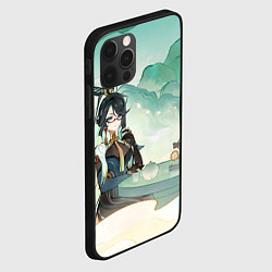 Чехол для iPhone 12 Pro Max Genshin Impact Сянь Юнь, цвет: 3D-черный — фото 2