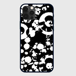 Чехол для iPhone 12 Pro Max Модная чб абстракция - нейросеть, цвет: 3D-черный