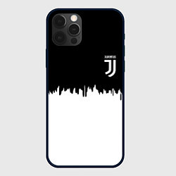 Чехол для iPhone 12 Pro Max Juventus белый огонь текстура, цвет: 3D-черный