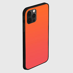 Чехол для iPhone 12 Pro Max Градиент оранжево-розовый, цвет: 3D-черный — фото 2