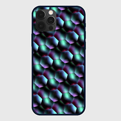 Чехол для iPhone 12 Pro Max Красно-черно-зеленые кубики, цвет: 3D-черный