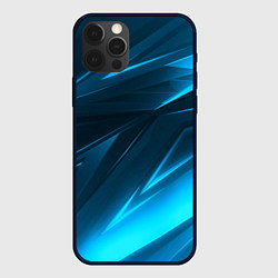 Чехол для iPhone 12 Pro Max Geometry stripes neon color, цвет: 3D-черный