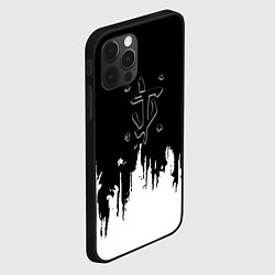 Чехол для iPhone 12 Pro Max Doom logo краски, цвет: 3D-черный — фото 2