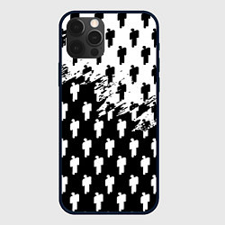 Чехол для iPhone 12 Pro Max Billie Eilish pattern black, цвет: 3D-черный