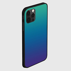 Чехол для iPhone 12 Pro Max Градиент зелёно-фиолетовый, цвет: 3D-черный — фото 2