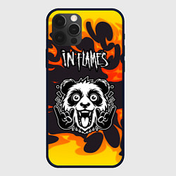 Чехол для iPhone 12 Pro Max In Flames рок панда и огонь, цвет: 3D-черный