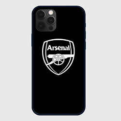 Чехол для iPhone 12 Pro Max Arsenal fc белое лого, цвет: 3D-черный