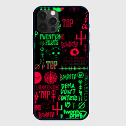 Чехол для iPhone 12 Pro Max Twenty one pilots pattern rock steel, цвет: 3D-черный