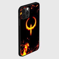 Чехол для iPhone 12 Pro Max Quake fire logo, цвет: 3D-черный — фото 2