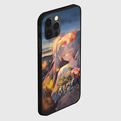 Чехол для iPhone 12 Pro Max Sousou no Frieren Фрирен smile, цвет: 3D-черный — фото 2