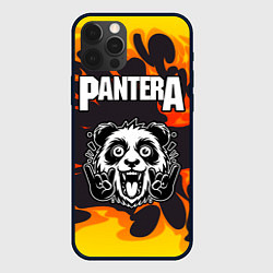 Чехол для iPhone 12 Pro Max Pantera рок панда и огонь, цвет: 3D-черный