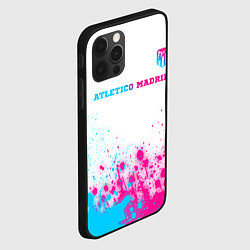 Чехол для iPhone 12 Pro Max Atletico Madrid neon gradient style посередине, цвет: 3D-черный — фото 2