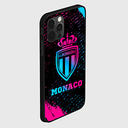 Чехол для iPhone 12 Pro Max Monaco - neon gradient, цвет: 3D-черный — фото 2