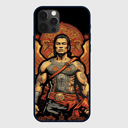 Чехол для iPhone 12 Pro Max Муай тай боец с крыльями за спиной, цвет: 3D-черный