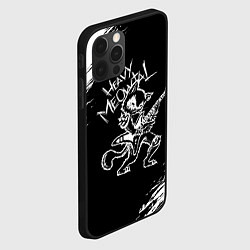 Чехол для iPhone 12 Pro Max Кот хэви металл, цвет: 3D-черный — фото 2