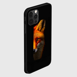 Чехол для iPhone 12 Pro Max Морда рыжей лисы, цвет: 3D-черный — фото 2