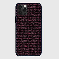 Чехол для iPhone 12 Pro Max Мозаика тёмно-красный, цвет: 3D-черный