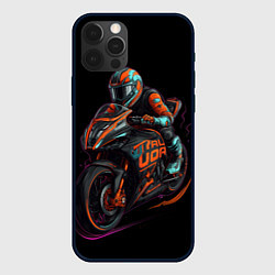Чехол для iPhone 12 Pro Max Мотоцикл будущего в стиле киберпанк, цвет: 3D-черный