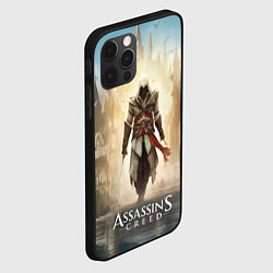 Чехол для iPhone 12 Pro Max Assassins creed на фоне дворца, цвет: 3D-черный — фото 2